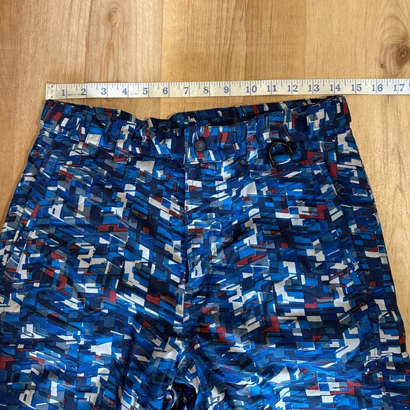 L.L. Bean Boy's Snow Pants Glacier Summit Ink Blue Geo Ski Pants Sz 14 - Picture 5 of 15